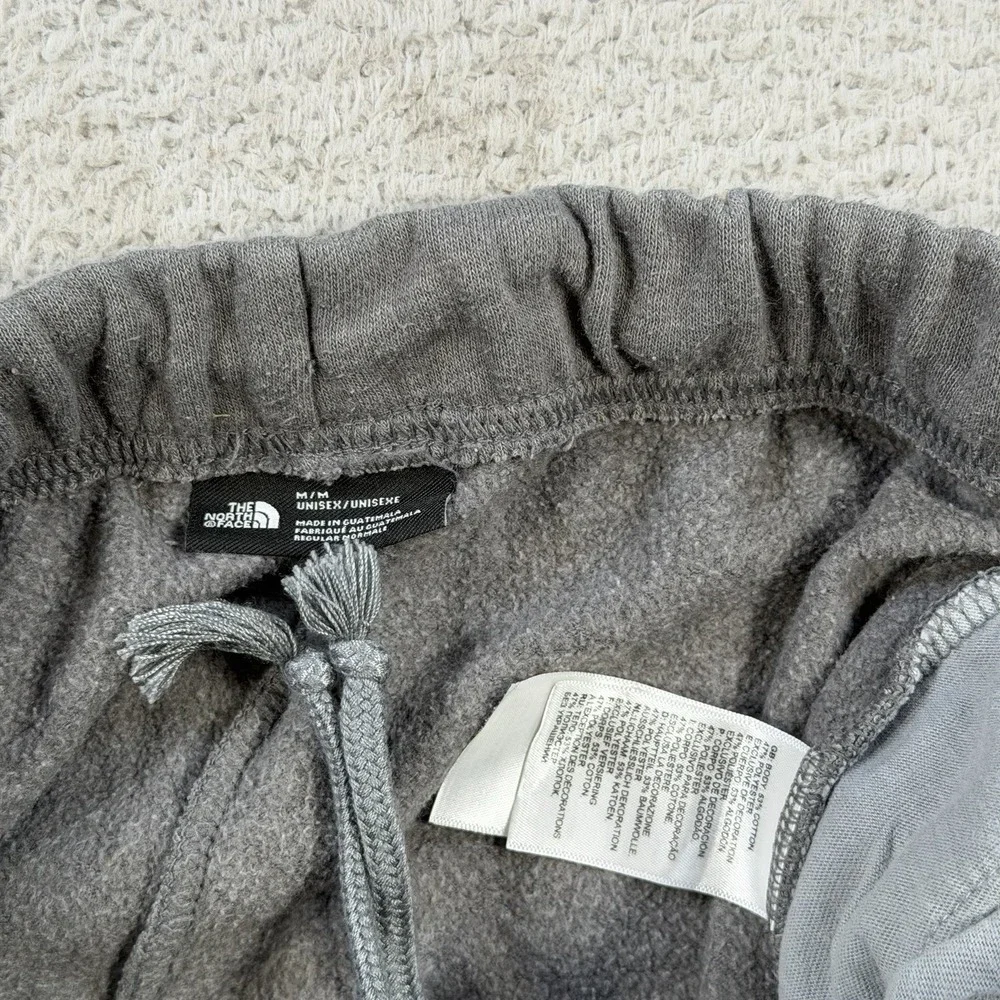 The North Face Sweatpants Mens Medium Grey Fleece Drawstring Pocket Joggers Gym